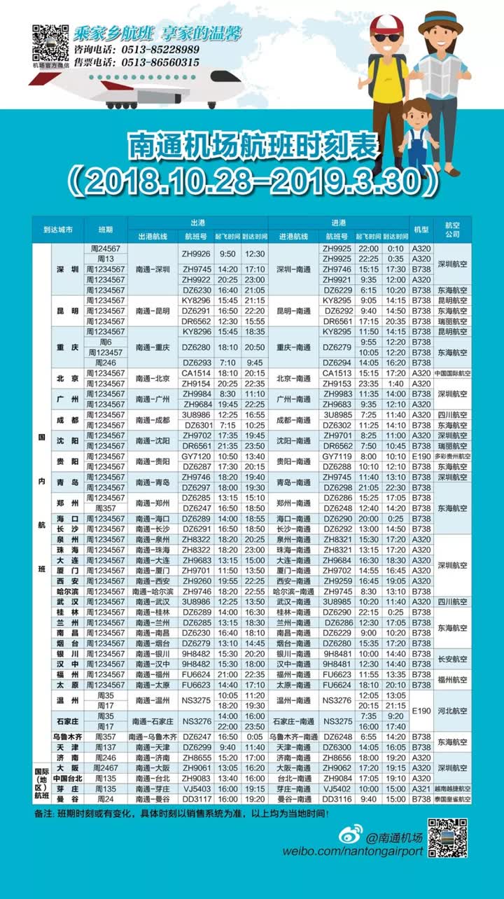 南通机场最新航班时刻表详解